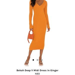 Bekah DeepV Midi Dress (Revolve)
